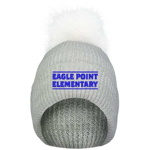 Pacific Headwear - Faux Fur Pom Beanie - Embroidered Logo Thumbnail