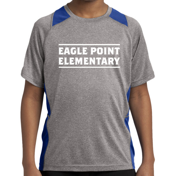 Sport-Tek Youth Heather Colorblock Contender Tee - Printed Logo Thumbnail