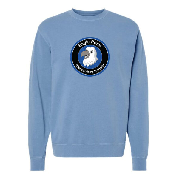 Unisex Midweight Pigment Dyed Crewneck Sweatshirt - Printed Logo Thumbnail