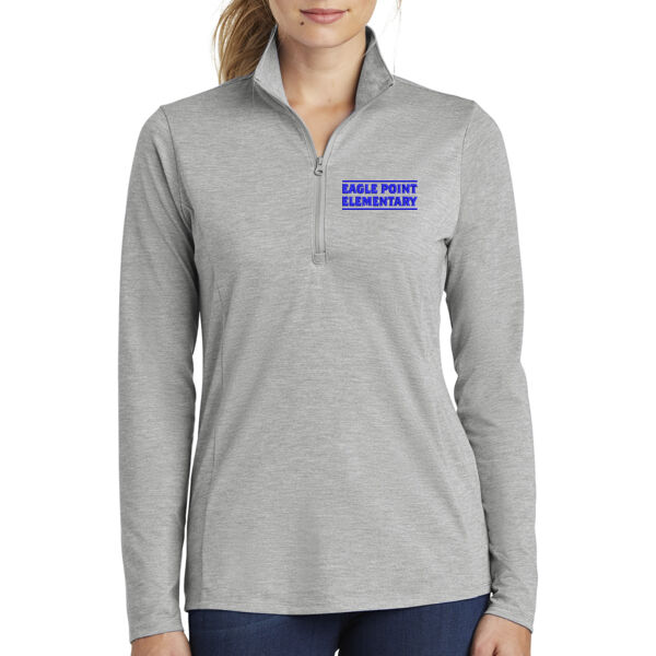Sport-Tek Ladies PosiCharge Tri-Blend Wicking 1/4 Zip Pullover - Embroidered Logo Thumbnail