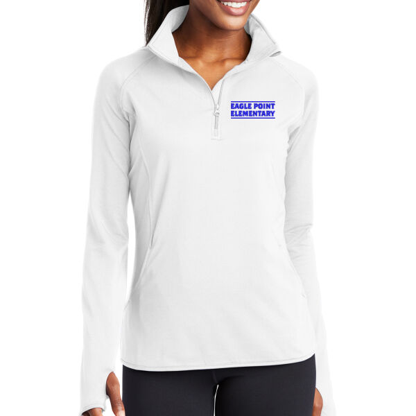 Sport-Tek Ladies Sport Wick Stretch 1/2 Zip Pullover - Embroidered Logo Thumbnail