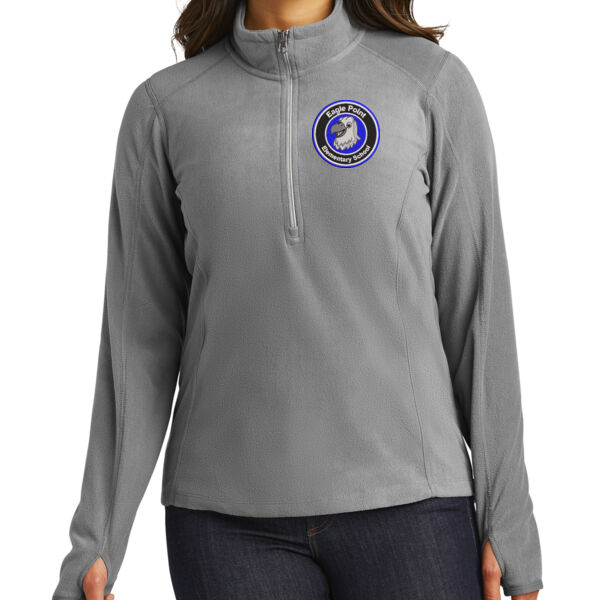 Port Authority Ladies Microfleece 1/2 Zip Pullover - Embroidered Logo Thumbnail