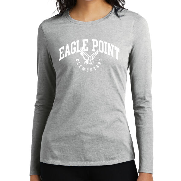District Womens Perfect Blend CVC Long Sleeve - Printed Logo Thumbnail